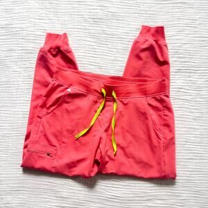 FIGS Zamora Jogger Hot Coral Scrub Pants
